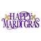 Glitzhome® 24" Metal "HAPPY MARDI GRAS" Wall Decor